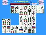 The game board of OK Mahjong Links showing pairs of matched Asian-themed tiles in the free online puzzle game.