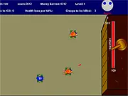 Power Creeps free online game, tower defense shooter, shooting mutated enemies, buy weapon updates and upgrades