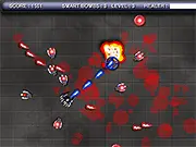 Screenshot of Arena 3000, a top-down action shooter game with mutants, free online arcade