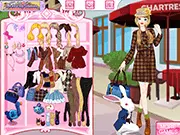 Alice in Wonderland Today Dressup free online game, modern Alice with denim and white top, fairytale fashion game