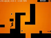Invisible Runner game screenshot, character jumping on invisible platforms, challenging online platformer game