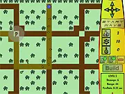 Gameplay screenshot from Industrial Tower Defence, showing various automated defense towers protecting a factory complex from a large wave of enemy units.