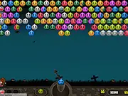 Halloween Bubble Shooter free online game featuring colorful pumpkins
