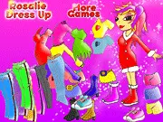 Rosalie Modern Dress Up free game screenshot, Rosalie wearing a fashionable modern outfit, play online trendy fashion game