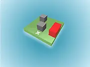 Rolling Block Mazes free online game, 3D block puzzle game, logic game where you roll a block into the goal