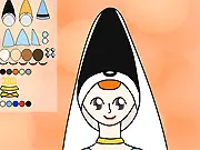 15th Century Dress Up free online game screenshot - Noble lady in a historical gown from the 1460s