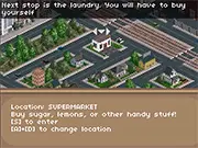 Lemonade Land online free tycoon game showing a colorful lemonade stand and profit reports