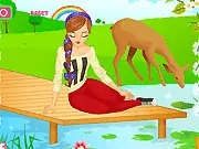 Upon Reflection Dress Up game image - a girl posing with a perfect, fashionable outfit and flawless style, play free online