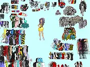 Lady Gaga Dress Up free online game, styling the pop star in avant-garde costumes, celebrity fashion game on PlayArcadeHub