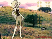 Screenshot of Elf Maker, a free online dress up game, showing a tall elven princess model with various fantasy clothes and accessories around her.