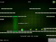 Gameplay screenshot of Not So Robot, showing a small, friendly robot character standing on a platform, near a floating key and an open portal.