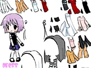 Dress Kaoface free online fashion game showing a girl dressed up in stylish clothes and accessories