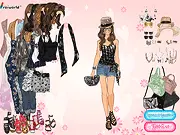 Butterfly Wishes Dress Up free online game screenshot, showing a beautiful girl wearing a flowing butterfly style dress and magical wings