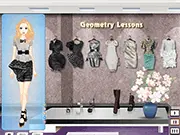 Geometry Lessons Dress Up game online free school fashion chic student outfit
