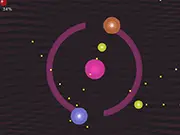 Twin Star free online game with red and blue stars rotating in space