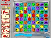Swap a Smiley online game screenshot, matching three or more colored smiley faces
