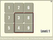 Screen of Quick Rotation puzzle game showing numbered tiles arranged out of order, challenge to arrange numbers free online