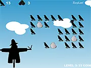 Scarecrow Defense Free Online Game Screenshot - Shoot the Crows