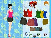 Sweet Dressup Online fashion game, girl character modeling a new stylish outfit, free dress up game for girls, virtual closet gameplay