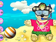 Teddy Summer Dress Up free beach game online, cute teddy bear in summer clothes