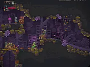 Zombotron 2 Time Machine game character shooting a robot zombie on a platform