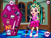 Baby Monster High Star dress up game free online fashion clothes accessories