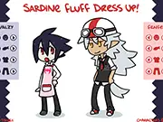 Sardine Fluff Dress Up free online fashion game with a large wardrobe of cool and quirky clothes and accessories