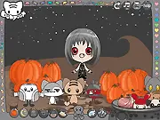 Play Halloween Kyoot free online, chibi dress up game, cute Halloween costumes, spooky fashion