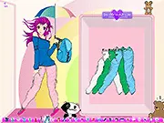 Britney School Dressup game screenshot featuring a female character ready to be dressed for school with various clothing options