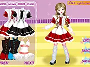Cute Fashion Doll Dressup game, a beautiful doll wearing a trendy outfit and accessories, play free online