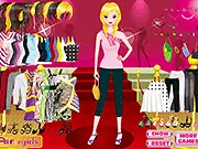 Colorful Fashion Girl dress up game, a model in a vibrant summer dress and accessories, play free online