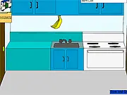 Screenshot from Geek Quest 2 showing the main character exploring a quirky building and interacting with an item, a free online point-and-click adventure game