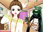 Dress Up Elena free online fashion game featuring a girl named Elena with clothes and accessories to create a 'Scene' style look for a date