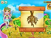 Little fairy flying in a beautiful garden, shooting colorful flower bubbles in the Little Fairy Beautiful Garden free online game.