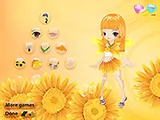 Play Sunflower Fairy free online dress up game. Style a magical fairy with clothes, beautiful wings, and accessories.