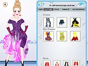 Top model wearing a stunning haute couture gown and diamond jewelry, playing Extravagant Fashion online