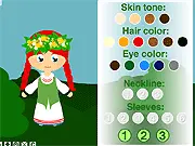 Lithuanian Folk Costume Dress Up online free game, style traditional Lithuanian dress, cultural character design