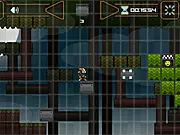 BlockHopper free online puzzle platformer, robot Bit using Fire Block and Moving Block, challenging 2D game