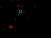 Ixil free online game screenshot, retro-style ship shooting square enemies