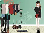 Low-key Glamour dressup game screenshot, styling a model in elegant, subtle, and sophisticated fashion, free online game