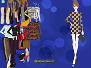 A stunning animated character wearing a trendy, stylish ensemble in the Chic Daytime Look online dress-up game.