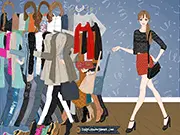 Faux-Shearling Vests dressup game screenshot, styling a model in a trendy fur vest, fashion game free to play online