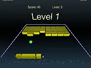 3DNoid free online 3D Arkanoid game, player controlling paddle in 3DNoid, brick breaking game with bonuses and power-ups