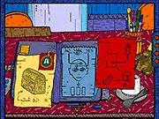 Screenshot of Hospital 46 escape game, showing a dark, abandoned hospital room with a key object visible.