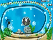 Play Aquarium Lines free online Match 3 shooter game, clicking the mouse to shoot colored fish and form groups of three