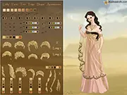 Roman Lady free dress up game online layering togas and robes for ancient Grecian and Roman fashion