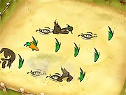 Screenshot from Bootin' game showing a shoe being thrown toward a dodging politician. Play the free online throwing game on PlayArcadeHub.