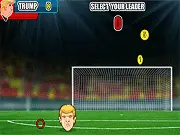 US Presidential Cup funny online game, politicians bouncing to collect votes, arcade parody gameplay screenshot