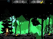 Jungle Monkey Run free online game screenshot, monkey running and jumping over cracks, endless runner gameplay, collecting bananas