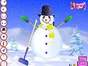 Play Snowflake Jake Decoration online, free snowman building game, customize a funny winter character